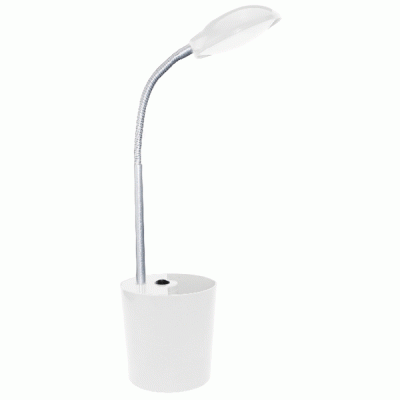 Φωτιστικό γραφείου LED SMD 5W 4000k λευκό από μέταλλο και πλαστικό με μολυβοθήκη