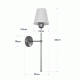 GloboStar® PAM 204-0112 Μοντέρνο Επιτοίχειο Φωτιστικό Aπλίκα Μονόφωτο 1 x E27 IP20 Μαύρο Μέταλλο με Μπεζ Ύφασμα - Μ23 x Π23 x Υ17cm