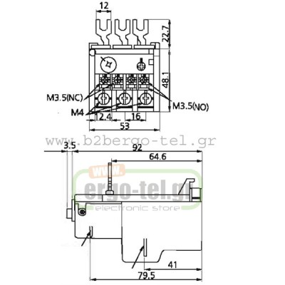 Θερμικό προστασίας KRIPAL UKH-40 κλάσης 10 από 9Α έως 13Α για ρελέ 15KW-18,5KW τύπου LG Θερμικό προστασίας KRIPAL UKH-40 κλάσης 10 από 9Α έως 13Α για ρελέ 15KW-18,5KW τύπου LG