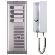 Ολοκληρωμένο σύστημα θυροτηλεφώνου URMET 925/104 με 4 μπουτόν κλήσης για καλωδίωση 4+Ν
