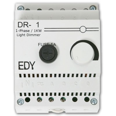 Ρυθμιστής φωτισμού DR-1 230V 1KW ράγας τοπικού χειρισμού ωμικών φορτίων(δέχεται διακόπτη ON-OFF)