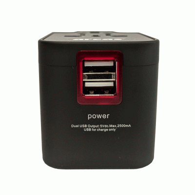 Αντάπτορας Universal Arcas Ta-01 Travel με θύρες Usb κατάλληλος για περισσότερες από 150 χώρες Αντάπτορας Universal Arcas Ta-01 Travel με θύρες Usb κατάλληλος για περισσότερες από 150 χώρες