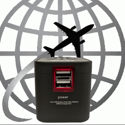 Αντάπτορας Universal Arcas Ta-01 Travel με θύρες Usb κατάλληλος για περισσότερες από 150 χώρες Αντάπτορας Universal Arcas Ta-01 Travel με θύρες Usb κατάλληλος για περισσότερες από 150 χώρες