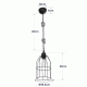 GloboStar® TALAH 203-0009 Vintage Κρεμαστό Φωτιστικό Σχοινί Μονόφωτο 1 x E27 IP20 Μαύρο Μέταλλο με Μπεζ Σχοινί - Μ15.5 x Π15.5 x Υ30cm