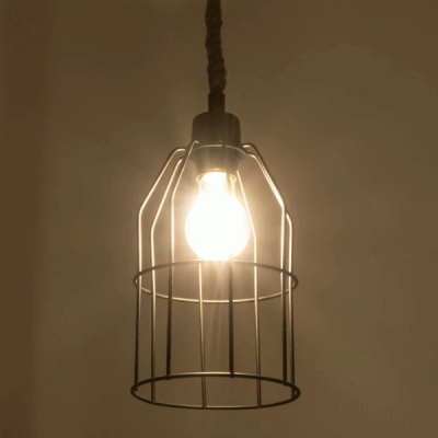 GloboStar® TALAH 203-0009 Vintage Κρεμαστό Φωτιστικό Σχοινί Μονόφωτο 1 x E27 IP20 Μαύρο Μέταλλο με Μπεζ Σχοινί - Μ15.5 x Π15.5 x Υ30cm