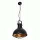GloboStar® SIERRA 203-0011 Vintage Κρεμαστό Φωτιστικό Καμπάνα Μονόφωτο 1 x E27 IP20 Μαύρο Μέταλλο - Μ30 x Π30 x Υ90cm