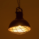 GloboStar® SIERRA 203-0011 Vintage Κρεμαστό Φωτιστικό Καμπάνα Μονόφωτο 1 x E27 IP20 Μαύρο Μέταλλο - Μ30 x Π30 x Υ90cm