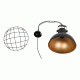 GloboStar® SIERRA 203-0011 Vintage Κρεμαστό Φωτιστικό Καμπάνα Μονόφωτο 1 x E27 IP20 Μαύρο Μέταλλο - Μ30 x Π30 x Υ90cm