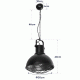 GloboStar® SIERRA 203-0011 Vintage Κρεμαστό Φωτιστικό Καμπάνα Μονόφωτο 1 x E27 IP20 Μαύρο Μέταλλο - Μ30 x Π30 x Υ90cm