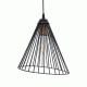 GloboStar® ARCWIRE 203-0015 Μοντέρνο Κρεμαστό Φωτιστικό Πλέγμα Μονόφωτο 1 x E27 IP20 Μαύρο Μέταλλο - Μ25 x Π25 x Υ30cm