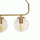 GloboStar® LATTICE 203-0019 Μοντέρνο Φωτιστικό Οροφής Ράγα Πολύφωτο 4 x E27 IP20 Χρυσό Μέταλλο με μελί Γυαλί - Μ78 x Π35 x Υ62cm