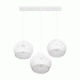 GloboStar® YASAM 203-0027 Vintage Κρεμαστό Φωτιστικό Σχοινί Τρίφωτο 3 x E27 IP20 Λευκό Σχοινί - Μ55 x Π25 x Υ80cm