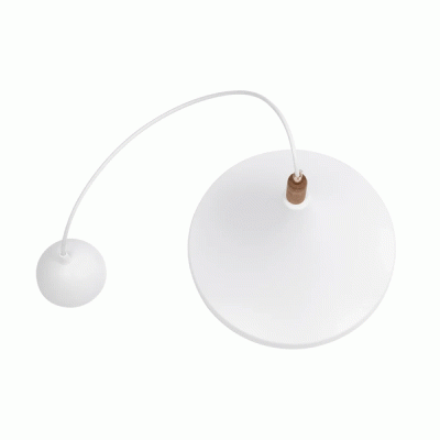 GloboStar® BELFRY 203-0076 Μοντέρνο Κρεμαστό Φωτιστικό Καμπάνα Μονόφωτο 1 x E27 IP20 Λεύκο & Χρυσό Πλαστικό - Μ29.5 x Π29.5 x Υ22cm