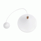 GloboStar® BELFRY 203-0076 Μοντέρνο Κρεμαστό Φωτιστικό Καμπάνα Μονόφωτο 1 x E27 IP20 Λεύκο & Χρυσό Πλαστικό - Μ29.5 x Π29.5 x Υ22cm