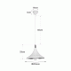 GloboStar® BELFRY 203-0076 Μοντέρνο Κρεμαστό Φωτιστικό Καμπάνα Μονόφωτο 1 x E27 IP20 Λεύκο & Χρυσό Πλαστικό - Μ29.5 x Π29.5 x Υ22cm