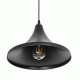 GloboStar® BELFRY 203-0078 Μοντέρνο Κρεμαστό Φωτιστικό Καμπάνα Μονόφωτο 1 x E27 IP20 Μαύρο Πλαστικό - Μ29.5 x Π29.5 x Υ90cm