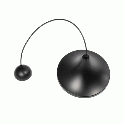 GloboStar® BELFRY 203-0078 Μοντέρνο Κρεμαστό Φωτιστικό Καμπάνα Μονόφωτο 1 x E27 IP20 Μαύρο Πλαστικό - Μ29.5 x Π29.5 x Υ90cm