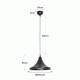GloboStar® BELFRY 203-0078 Μοντέρνο Κρεμαστό Φωτιστικό Καμπάνα Μονόφωτο 1 x E27 IP20 Μαύρο Πλαστικό - Μ29.5 x Π29.5 x Υ90cm
