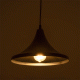 GloboStar® BELFRY 203-0078 Μοντέρνο Κρεμαστό Φωτιστικό Καμπάνα Μονόφωτο 1 x E27 IP20 Μαύρο Πλαστικό - Μ29.5 x Π29.5 x Υ90cm