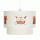 GloboStar® OWL 204-0001 Παιδικό Κρεμαστό Φωτιστικό Φιγούρα Μονόφωτο 1 x E27 IP20 Λευκό Ύφασμα - Μ30 x Π30 x Υ70cm