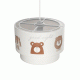 GloboStar® BEAR 204-0003 Παιδικό Κρεμαστό Φωτιστικό Φιγούρα Μονόφωτο 1 x E27 IP20 Λευκό Ύφασμα - Μ30 x Π30 x Υ70cm