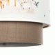 GloboStar® GIRAFFE 204-0008 Παιδικό Κρεμαστό Φωτιστικό Φιγούρα Μονόφωτο 1 x E27 IP20 Λευκό & Γκρι Ύφασμα - Μ30 x Π30 x Υ70cm