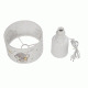 GloboStar® ELEPHANT 204-0025 Παιδικό Eπιτραπέζιο Φωτιστικό Φιγούρα Μονόφωτο 1 x E27 IP20 Λευκό & Γκρι Ύφασμα - Μ24 x Π24 x Υ32cm