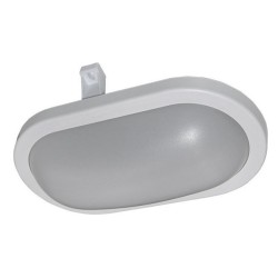 Led χελώνα οβάλ λευκή 15W 230V 4000k ενδιάμεσο φως 1200lm με κάλυμμα πολυκαρμπονάτ στεγανή IP64