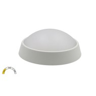 Πλαφονιέρα στρογγυλή LED 230V 15W με δυνατότητα ρύθμισης απόχρωσης φωτός CCT 180x72mm λευκή IP65