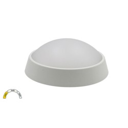 Πλαφονιέρα στρογγυλή LED 230V 15W με δυνατότητα ρύθμισης απόχρωσης φωτός CCT 180x72mm λευκή IP65
