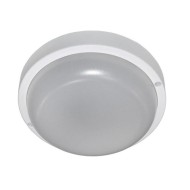 Led πλαφονιέρα λευκή στρογγυλή 18W 230V 4000k ενδιάμεσο φως 1440lm με κάλυμμα ματ πολυκαρμπονάτ IP54