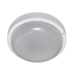 Led πλαφονιέρα λευκή στρογγυλή 8W 230V 4000k ενδιάμεσο φως με πολυκαρμπονάτ κάλυμμα στεγανή IP54
