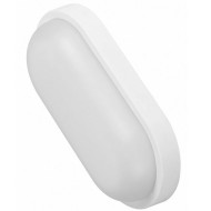 Led απλίκα πλαστική pc λευκή οβάλ 260x135mm 18W ενδιάμεσο λευκό φως 4000k εξωτερικού χώρου IP54