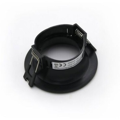 Φωτιστικό σποτ χωνευτό στρογγυλό κοίλο βαθύ σε μαύρο χρώμα σταθερό για λάμπες MR16/GU10 Φωτιστικό σποτ χωνευτό στρογγυλό κοίλο βαθύ σε μαύρο χρώμα σταθερό για λάμπες MR16/GU10