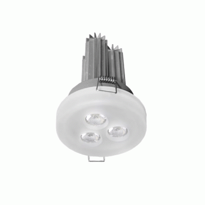 Σποτ Led χωνευτό γυαλί οπαλίνα 3x3W ψυχρό λευκό φως με γωνία δέσμης 45° χωρίς τροφοδοτικό