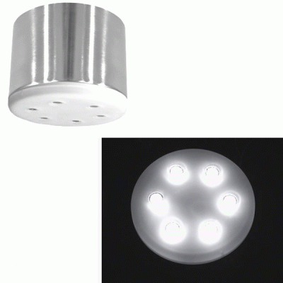 Σποτ Led εξωτερικής τοποθέτησης μεταλλικό 6x3W ψυχρό φως δέσμης 30° σατινέ με γυαλί οπαλίνα Σποτ Led εξωτερικής τοποθέτησης μεταλλικό 6x3W ψυχρό φως δέσμης 30° σατινέ με γυαλί οπαλίνα