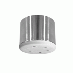 Σποτ Led εξωτερικής τοποθέτησης μεταλλικό 6x3W ψυχρό φως δέσμης 30° σατινέ με γυαλί οπαλίνα