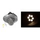 Led σποτ χωνευτό σατινέ αλουμινίου κινητό με 6 led των 3W θερμό φως και γωνία δέσμης 30°