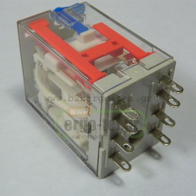 Μικρορελέ τετράγωνο 10A CARLO GAVAZZI RMIA210 2C/O 110V DC 8 ποδιών με ενσωματωμένο LED