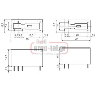 Ρελέ τυπωμένου κυκλώματος 12A RELPOL RM87.1012 1 επαφής PCB 12V DC