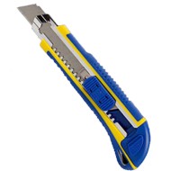 Μαχαίρι με συρόμενη λεπίδα 18mm & μαλακή λαβή Kinzo-71843 με ανταλλακτικές λεπίδες