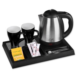 Δίσκος καλωσορίσματος LIFE Welcome με inox βραστήρα 1.2L 1800W και 2 κούπες