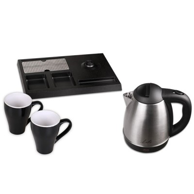 Δίσκος καλωσορίσματος LIFE Welcome με inox βραστήρα 1.2L 1800W και 2 κούπες