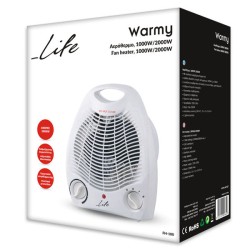 Αερόθερμο LIFE WARMY 1000W/2000W 230V 50Hz με ενδεικτική λυχνία λειτουργίας και πρακτική λαβή