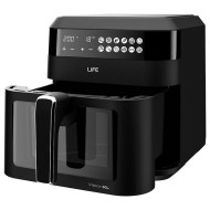 Φριτέζα αέρος LiFE VISION XL 6.3L 1300W με ψηφιακή οθόνη LED γυάλινο παράθυρο και φωτιζόμενο κάδο