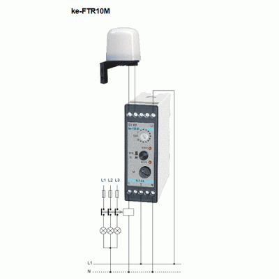 Ανιχνευτής φωτεινότητας ράγας KAEL ke-FTR-10M 1-10Lux 5A 240V AC