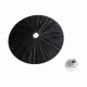 GloboStar® COLOMBO 02279 Boho Φωτιστικό Τοίχου - Απλίκα Μονόφωτο 1 x E27 AC 220-240V IP20 - Φ40 x Υ4.5cm - Μαύρη Φυσική Ράφια Άχυρο Πλέγμα