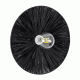 GloboStar® COLOMBO 02279 Boho Φωτιστικό Τοίχου - Απλίκα Μονόφωτο 1 x E27 AC 220-240V IP20 - Φ40 x Υ4.5cm - Μαύρη Φυσική Ράφια Άχυρο Πλέγμα