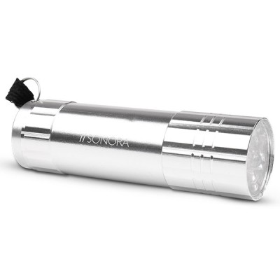 Αλουμινένιος mini φακός LED χειρός SONORA SILVER RAY 30lm ψυχρό λευκό φως 6000k & απόσταση 20m