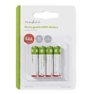 Επαναφορτιζόμενη μπαταρία ΑΑΑ Νi-MH 700 mAh 1.2V NEDIS BANM7HR034B σε blister 4 τεμαχίων